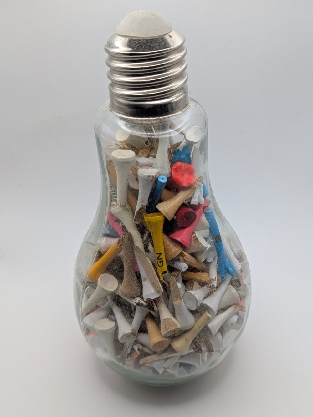 Golf Tee Lightbulb Glass Jar Novelty Decor Collection